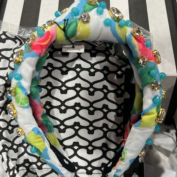 Lele Sadoughi x Roller Rabbit Beaded & Crystal Knotted Headband - Picture 7 of 10